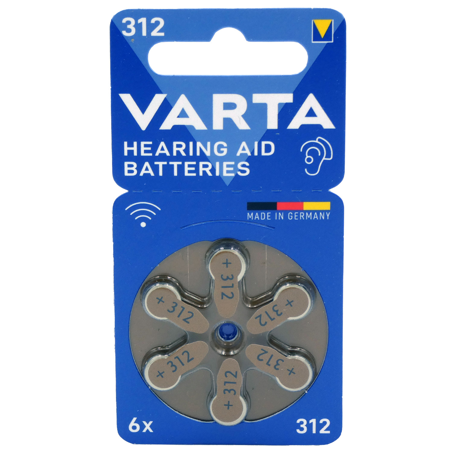 VARTA Hörgeräte-Batterien HA312 Acoustic Special vom Typ 312 (im 6er Pack)