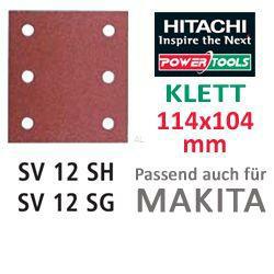 HiKoki Schleifpapier SP f. Klett Schwingschleifer 114x104 K80