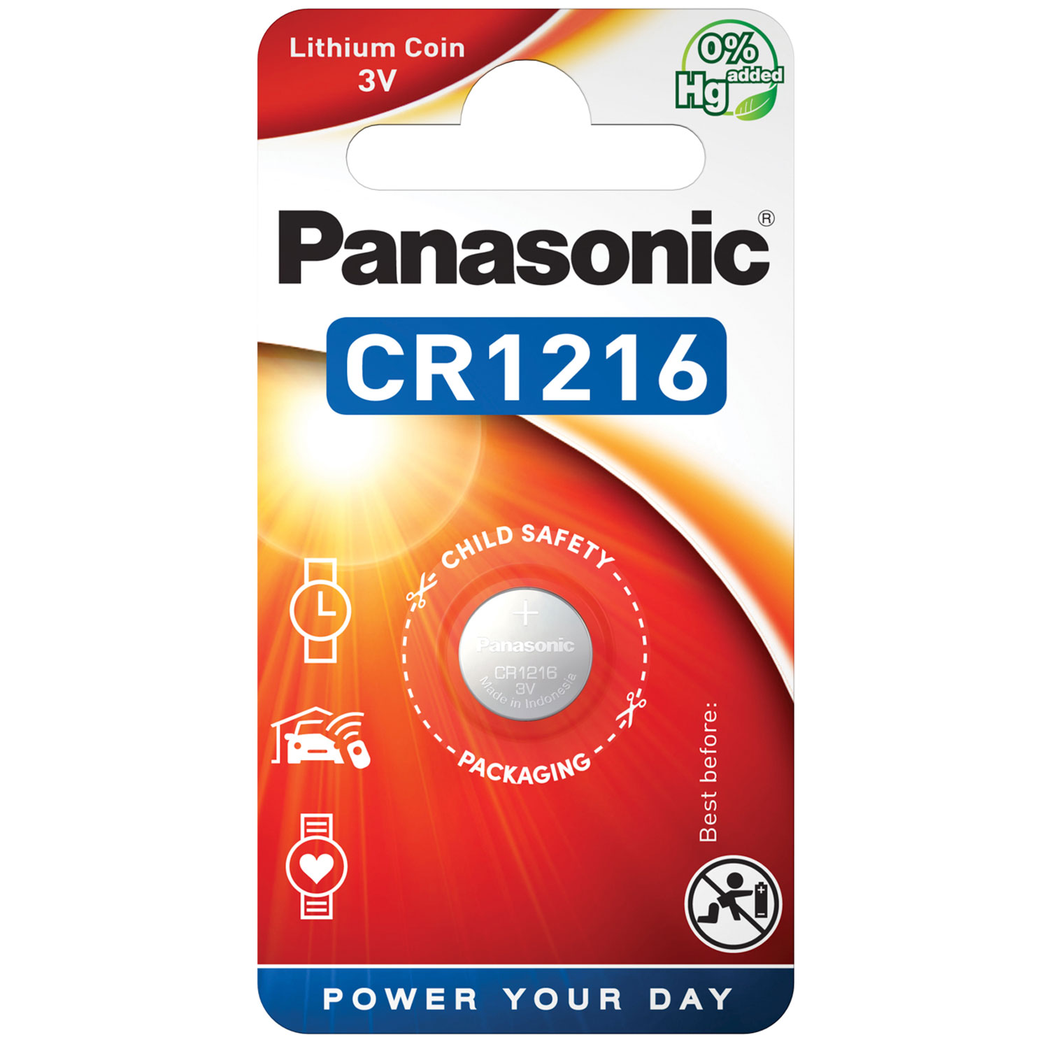 Panasonic CR1216 Lithium Knopfzelle 3Volt 25mAh