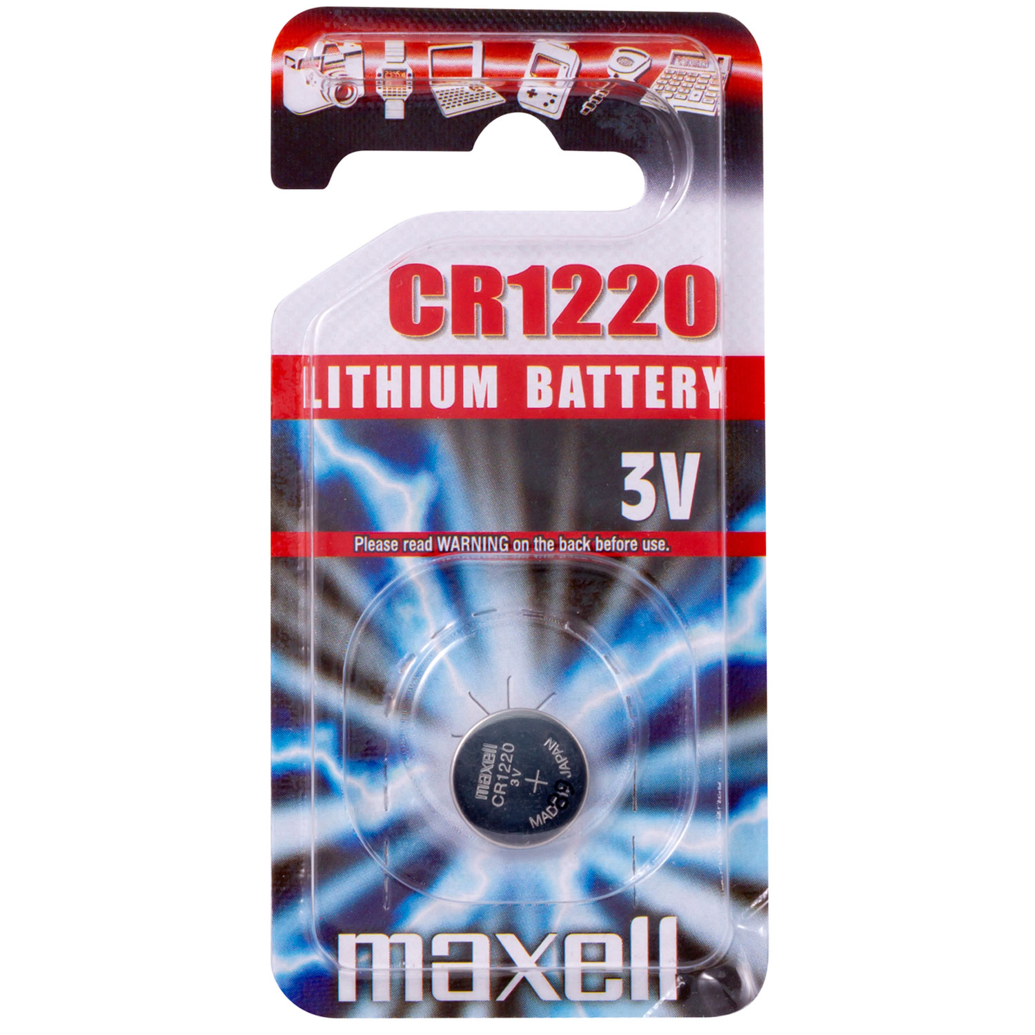 MAXELL CR1220 Lithium Knopfzelle 3,0Volt 36mAh