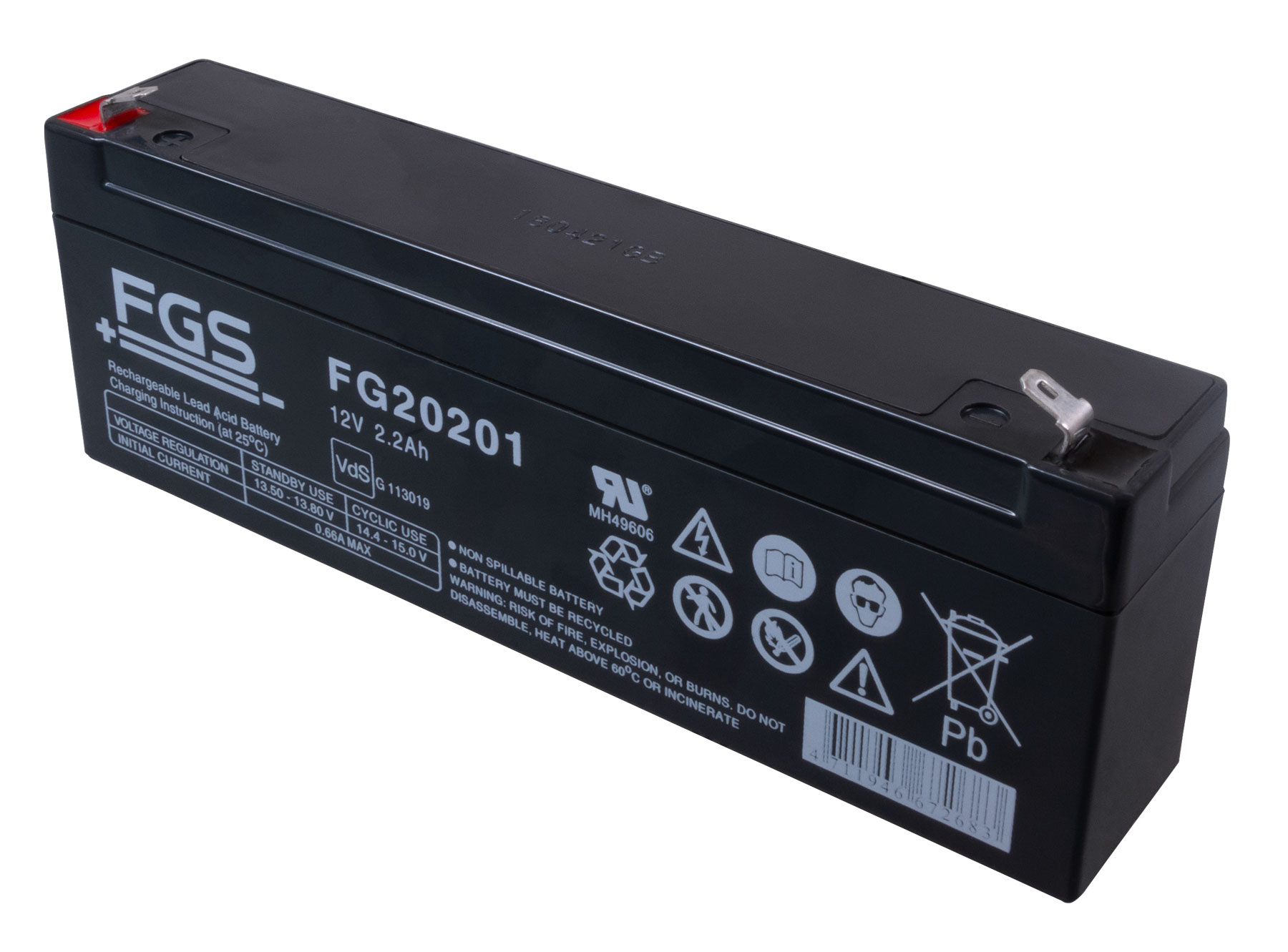 FGS FG20231 Bleiakku 12,0 Volt 2,2 Ah mit 4,8mm Steckanschlüssen