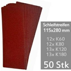 Schleifstreifen f. Schwingschleifer 115x280 mm - 50er Sparpack Universal-Schleifpapier