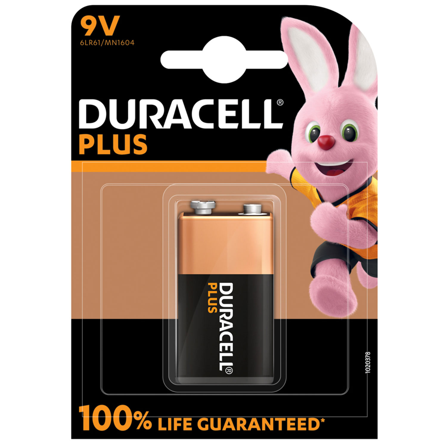 DURACELL MN1604 Plus Batterie 6AM6 (9 Volt Block) 1 Stück