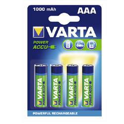 VARTA 5703 Professional Micro (AAA) Akku 1,2Volt 1000mAh NiMH im 4er Blister