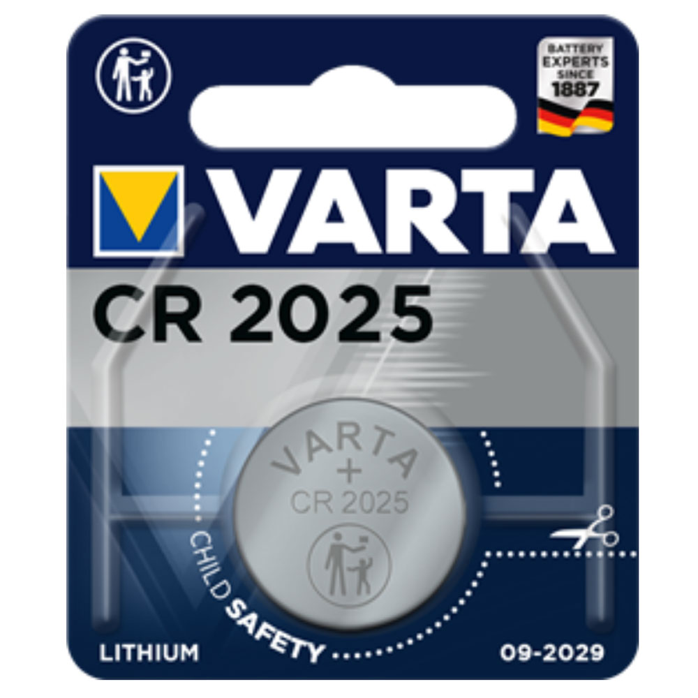 VARTA Lithium-Knopfzelle CR2025 3,0Volt 170mAh