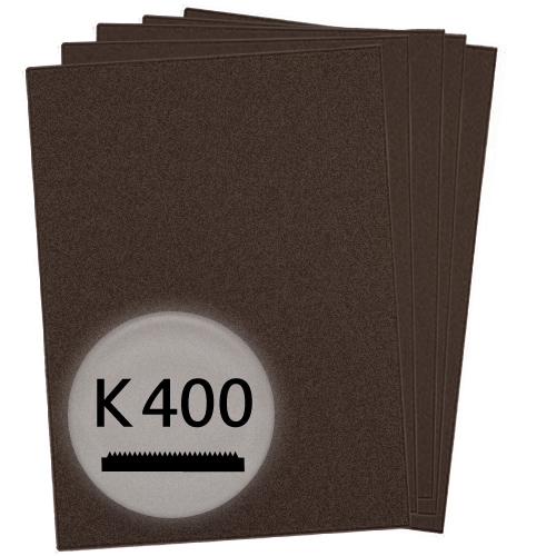 K400 Schleifpapier in 10 Bögen, 230x280mm - für Lack und Auto, wasserfest