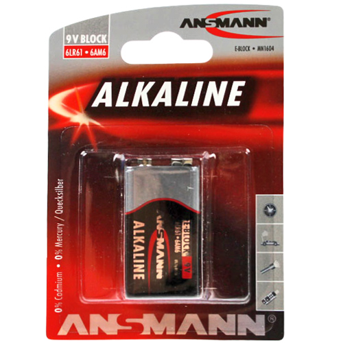 Ansmann RED Alkaline 9V Block 6AM6 AlMN Batterie 1 Stück TRAY