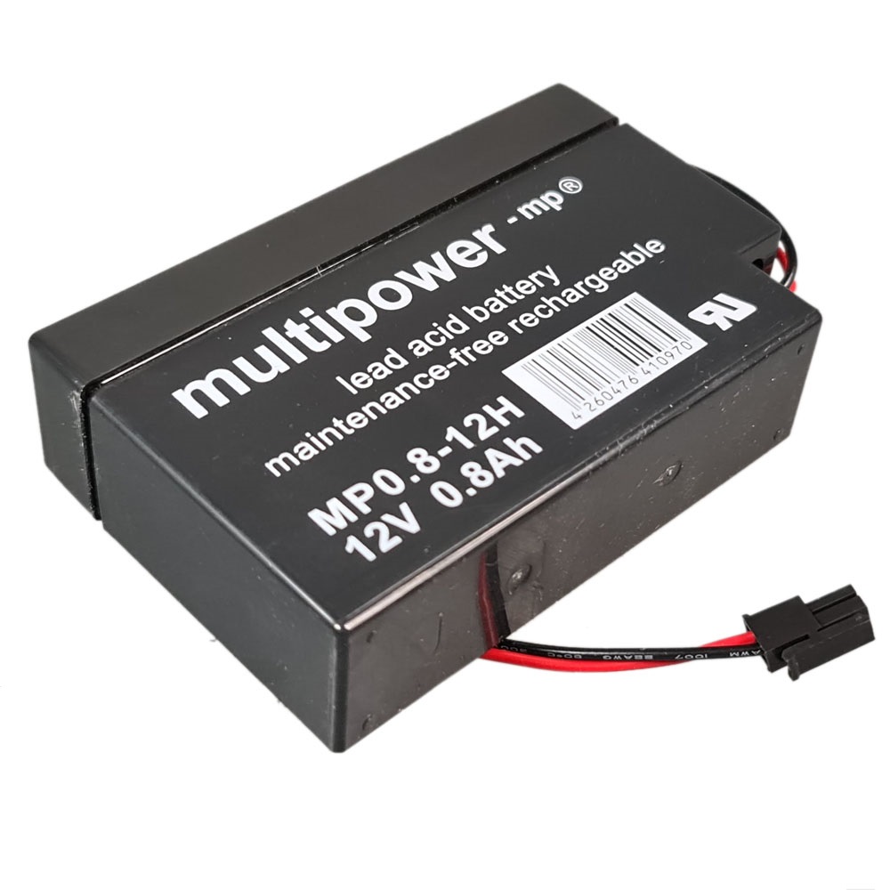 Multipower Bleiakku MP0.8-12H für Heim & Haus 12 Volt 800mAh Kabel, AMP-Buchse