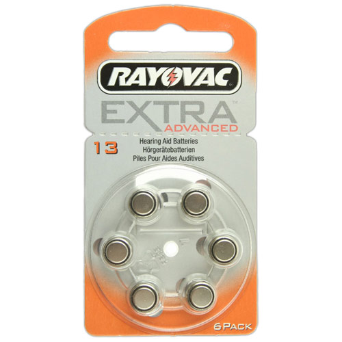 RAYOVAC Hörgeräte-Batterien R13AE Extra Advanced vom Typ 13 (im 6er Pack)