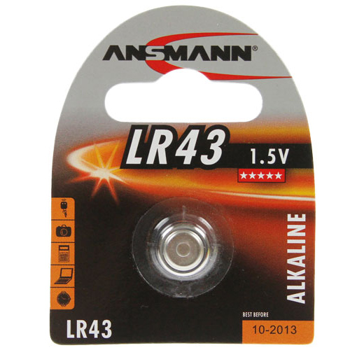 Ansmann LR43 Knopfzellen Batterien, 12GA, 186, 84, LR1142