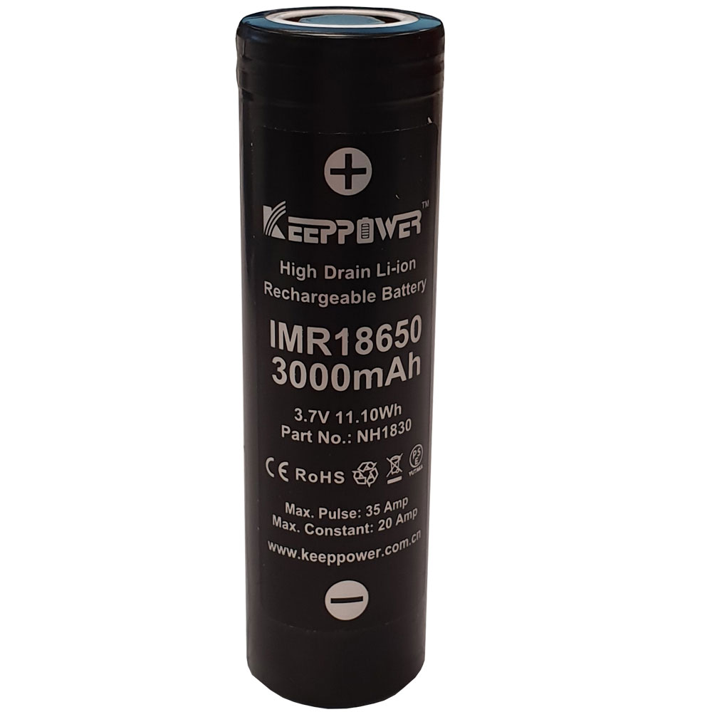 Keeppower IMR18650 3000mAh, ungeschützt
