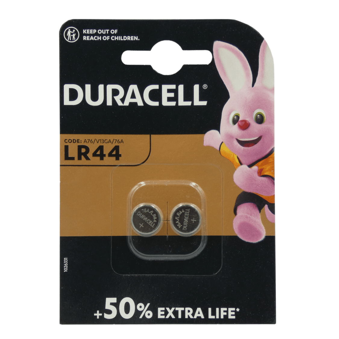 2 Stück Duracell LR44 Knopfzelle mit 1,5 Volt
