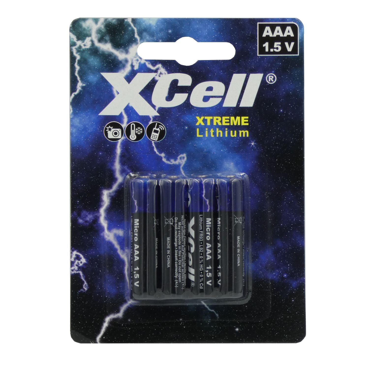 Xcell L92 1,5V Lithium Batterie AAA Micro 4-er Blister 1000mAh