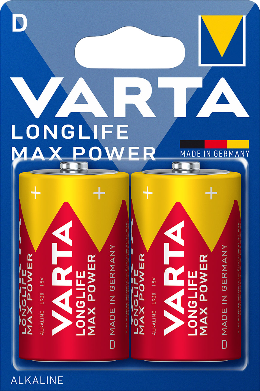 Varta LR20 4720 Max Power Mono D Batterie - 2er Blister
