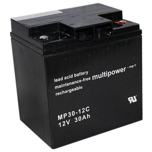 MultiPower Bleiakku MP30-12C Zyklen-Type 12,0Volt 30,0Ah mit M6-Schraubanschlüssen