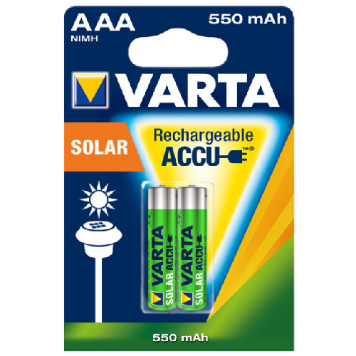 Varta AAA Micro Akkus 1,2V für Solarleuchten 56733 (2 Stück)