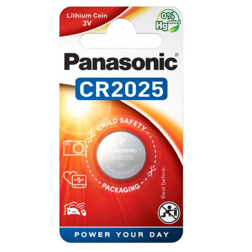 PANASONIC CR2025 Lithium-Knopfzelle 3,0Volt 165mAh