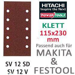 HiKoki Schleifpapier SP f. Klett Schwingschleifer 115x230 K80