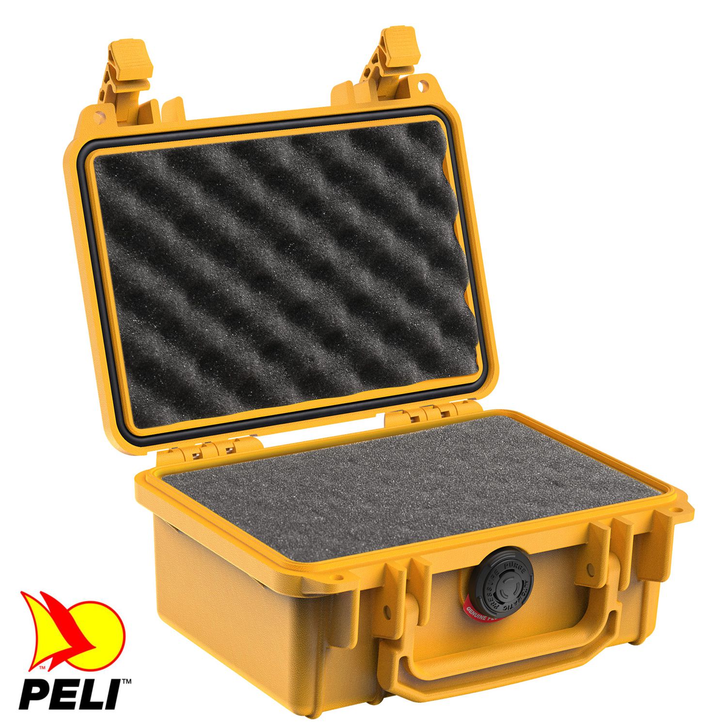 Peli 1120 Koffer, Case gelb mit Würfelschaum