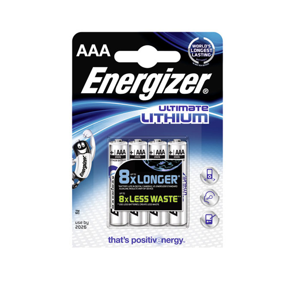 Energizer L92 1,5V Lithium Ultimate Batterie AAA Micro 4-er Blister