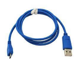 USB-Datenkabel zur Datenübertragung zwischen Handy und PC Micro-USB - 0,95m in Blau