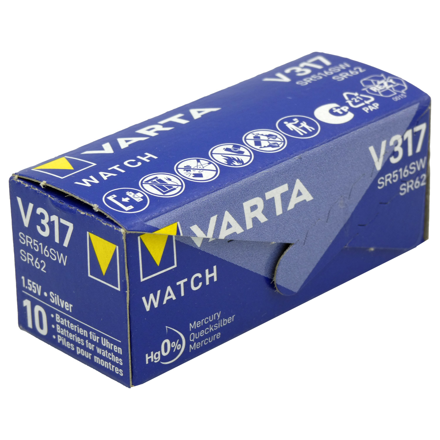 Varta Uhrenbatterie V317 im 10er Pack