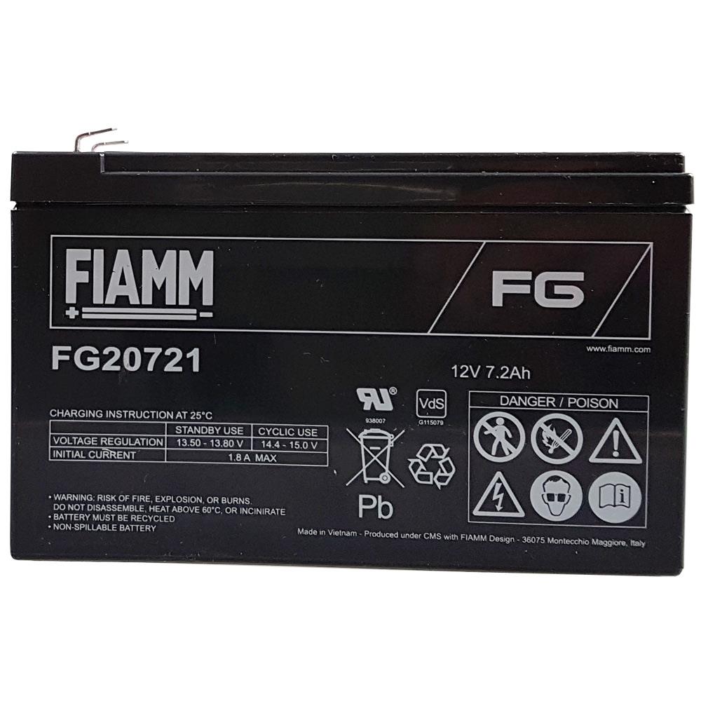 FIAMM Bleiakku FG20721 12,0 Volt 7,2 Ah mit 4,8mm Steckanschlüssen