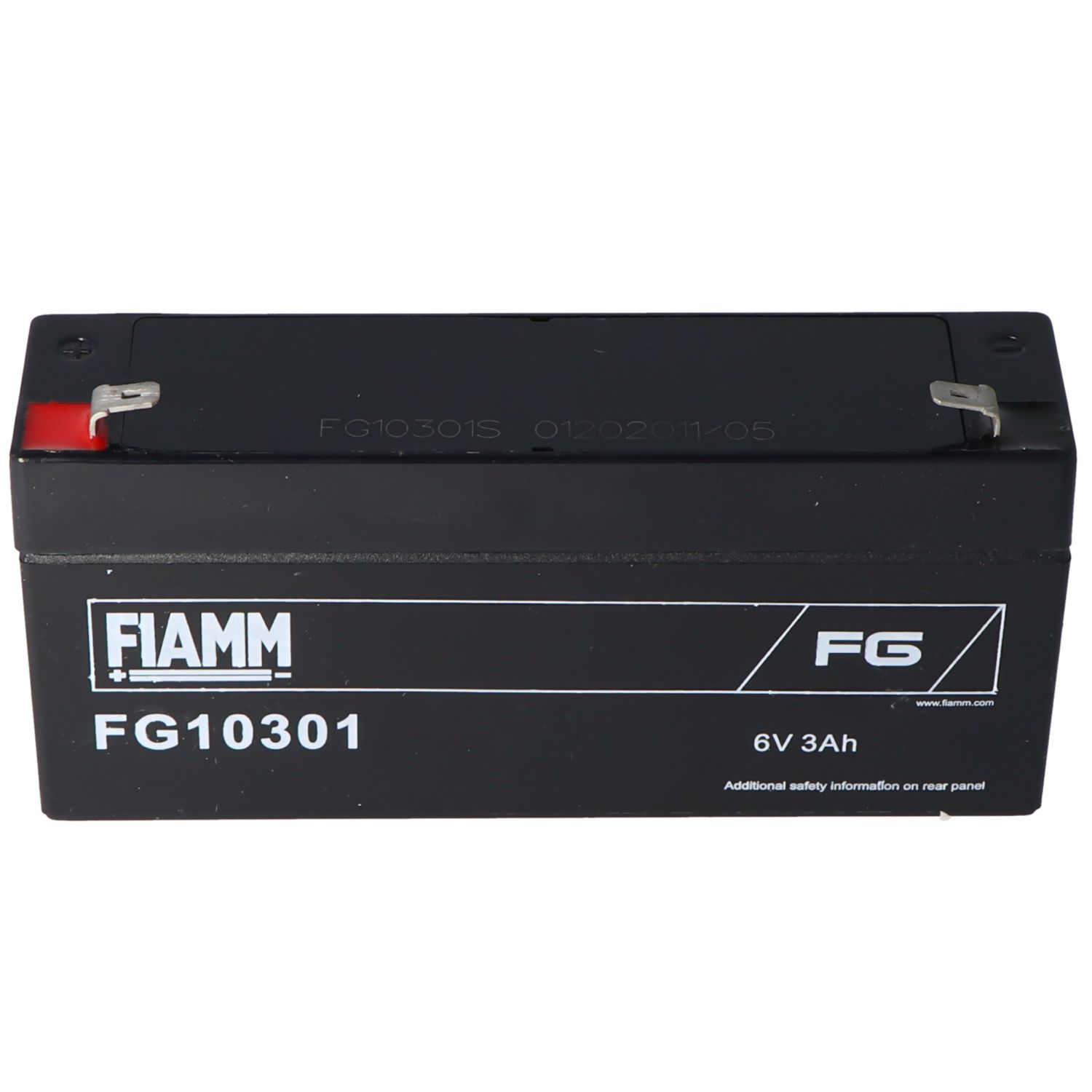 FIAMM Bleiakku FG10301 6,0 Volt 3,0 Ah mit 4,8mm Steckanschlüssen
