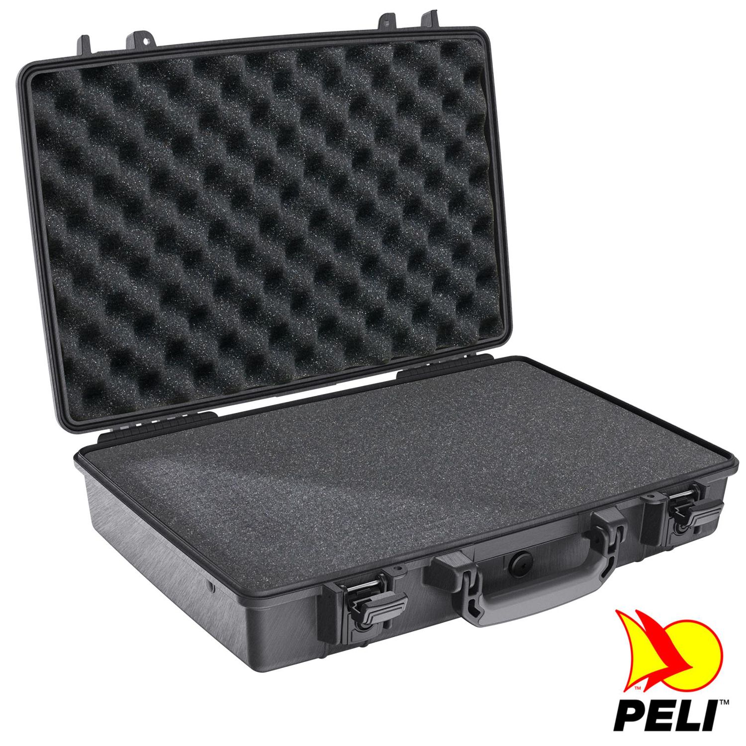 Peli 1490 Schutzkoffer, Laptop Koffer schwarz mit Noppenschaumstoff