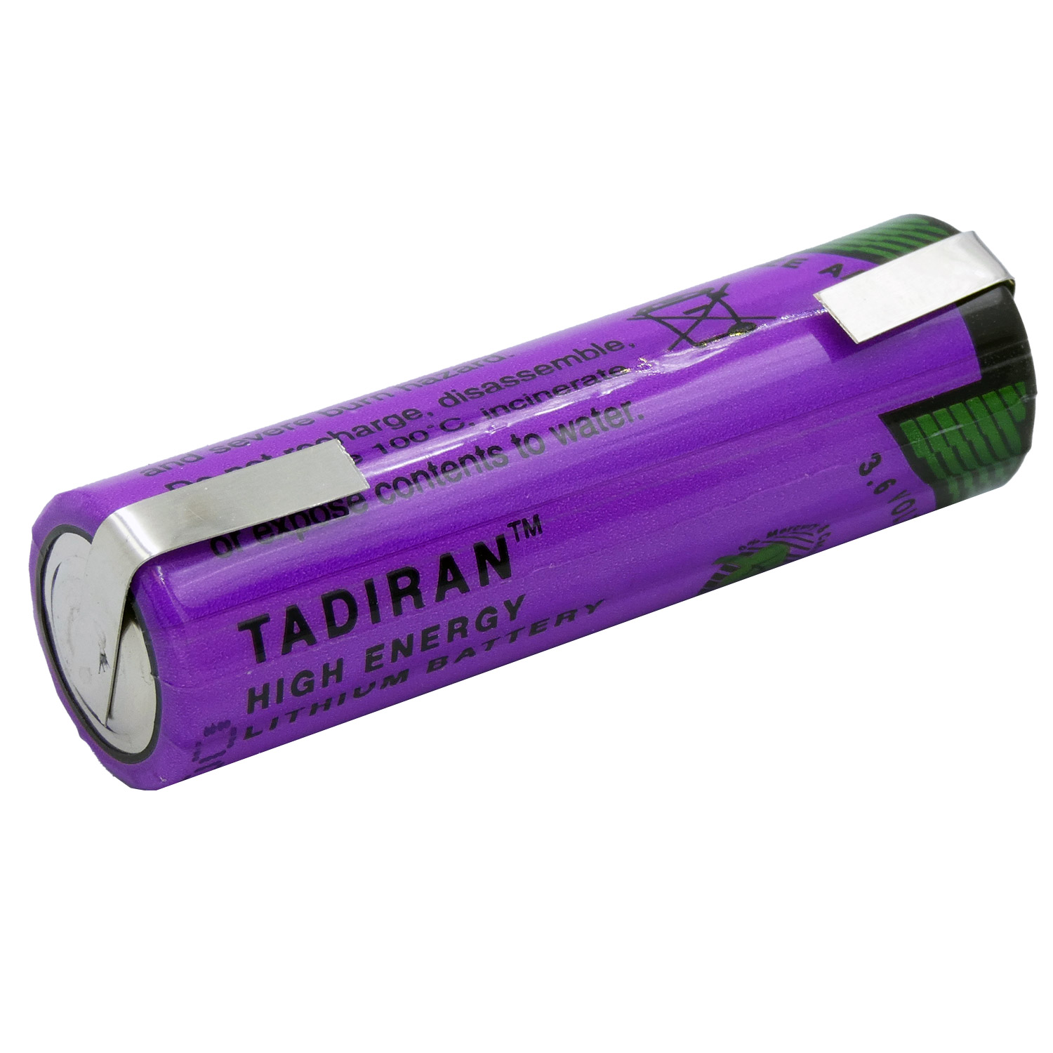 Tadiran SL360/T 3,6V Lithium Batterie AA Mignon mit Lötfahne in U-Form