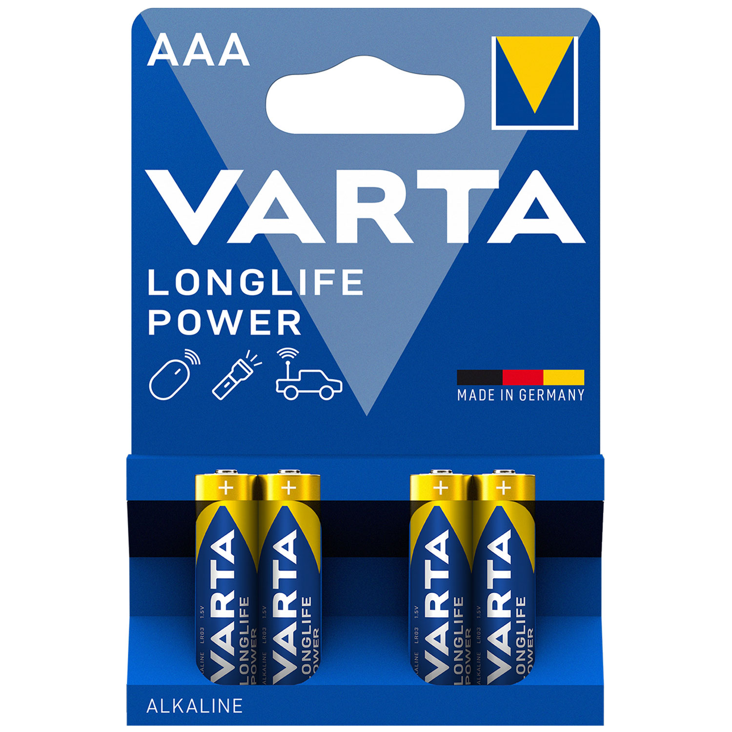 VARTA 4903 Micro Batterie LR03 Longlife Power Micro - 4er Blister